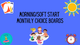April Morning Work/Soft Start Choice Board