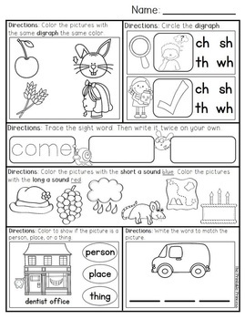 april morning work for kindergarten by the printable