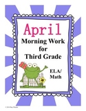 April Morning Work for Third Grade