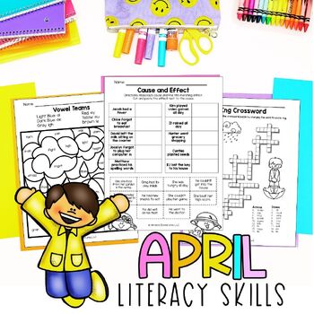 Preview of April NO PREP | Morning Work | 3rd Grade Literacy Worksheets | Language Arts