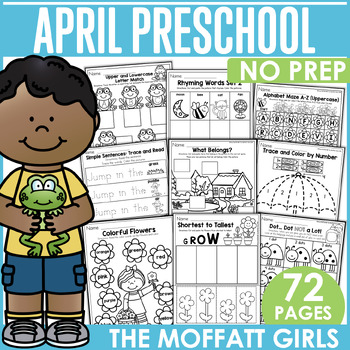 Preview of April NO PREP Packet (Preschool)