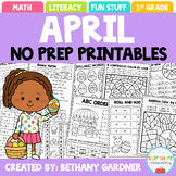 April NO PREP Printables - First Grade - Easter and Spring