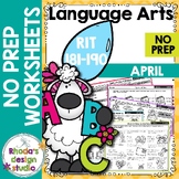 April: NWEA NO Prep ELA Reading Practice Worksheets RIT Ba