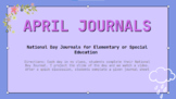 April National Day Journal  Daily Presentation with links 