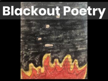 Preview of April- National Poetry Month Blackout Poetry Lesson (EDITABLE)