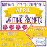 April No Prep National Days Writing Prompts