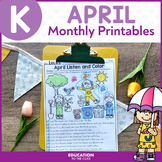 April No Prep Packet Kindergarten - April Activities - Spr