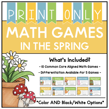 Preview of April: PRINT Math Centers in the Spring