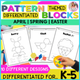 April Pattern Blocks | Shapes Puzzles for Math Centers | 2