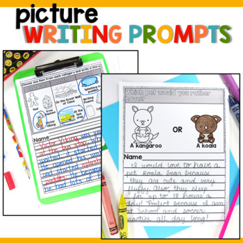 Pick a Prompt! Writing Prompts with Pictures | April Picture Writing ...