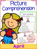 April Picture Comprehension Cards and Worksheets