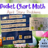 April Pocket Chart Math: Story Problems