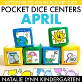 April Pocket Dice Centers | Kindergarten Math & Literacy Centers