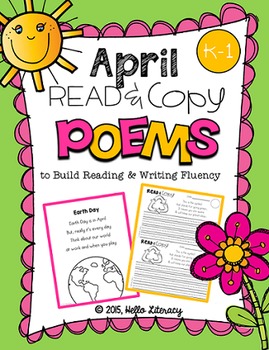 Preview of April Poems for Building Reading Fluency & Writing Stamina (K-1)