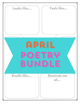 Preview of April Poetry Bundle - Free Verse Early Elementary Unit