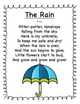 April Poetry Kindergarten & First Grade by Wishful Learning by Beckie Lee