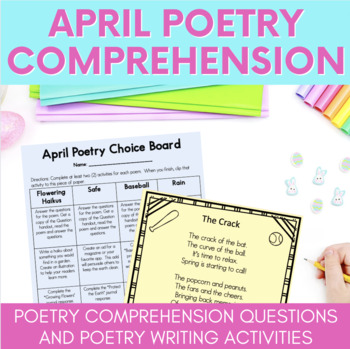 Preview of April Poetry Comprehension Activities - Spring Poems