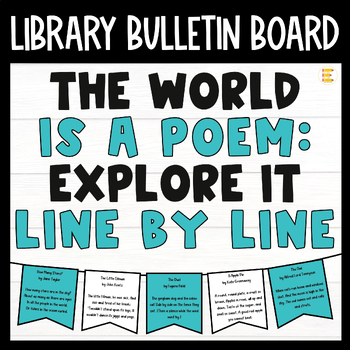 Preview of April Poetry Month Library Bulletin Board Set