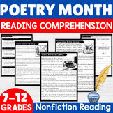 April Poetry Month Nonfiction Reading Comprehension Passag