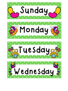 April Polka Dot Calendar Set by Owl About Learning | TpT