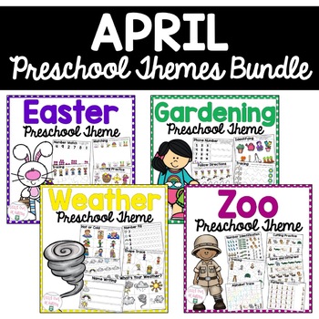 April Preschool Themes Bundle by Little Owl Academy | TpT