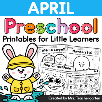 Preview of April Preschool Printables