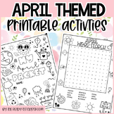 April Printable Activity, April SEL Activities for Upper E
