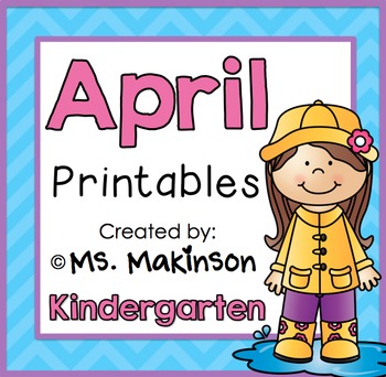Preview of April Printables - Kindergarten Literacy and Math