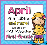 April Printables - First Grade Literacy and Math