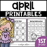 April Printables - Math and Literacy Packet for First Grad