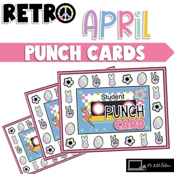 Preview of April Punch Cards Peeps Punch Card Easter or Spring Editable