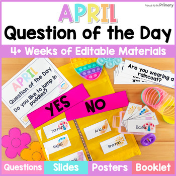 Preview of Conversation Starter Cards April Spring Morning Meeting Ideas & Daily Questions