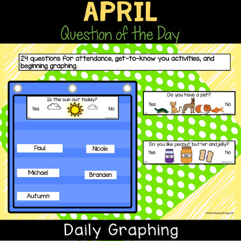 April Question of the Day Graphing - Preschool, Kindergarten | TPT