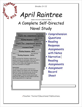 Preview of April Raintree: A Complete Novel Study