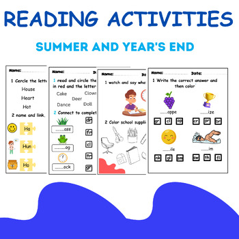 Preview of The night end of year and summer read aloud activities book