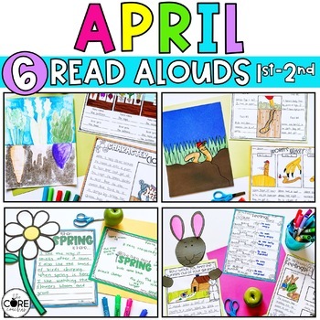 Preview of April Read Alouds - Spring Activities - Reading Comprehension Bundle