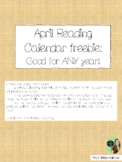 April Reading Calendar Freebie