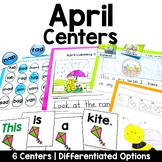 April Reading Centers for Kindergarten