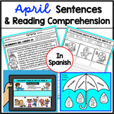 April Reading Comprehension Comprensión de Lectura