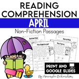 April Reading Comprehension Passages and Questions for Clo
