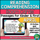 April Reading Comprehension for Kinder and First BOOM CARDS™