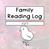 April Reading Log & Book Tracker, Preschool Reading Log