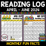 June Reading Log Spring Coloring Pages 2024 Calendar