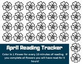 April Reading Tracker - Flowers