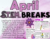 April STEM Breaks - A STEM Break for EACH Day!