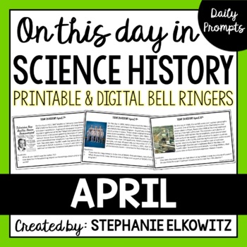 Preview of April Science History Bell Ringers | Printable & Digital