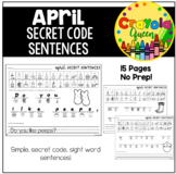 April Secret Code Sentences