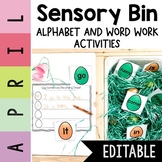 April Sensory Bin | Alphabet | Sight Word | CVC word cente