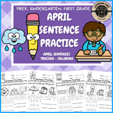 April Sentences Writing Activities No Prep PreK Kindergart