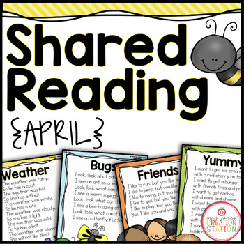 April Shared Reading (Sight Word Poems) by Mrs Jones' Creation Station